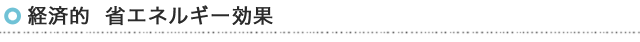 経済的　省エネルギー効果